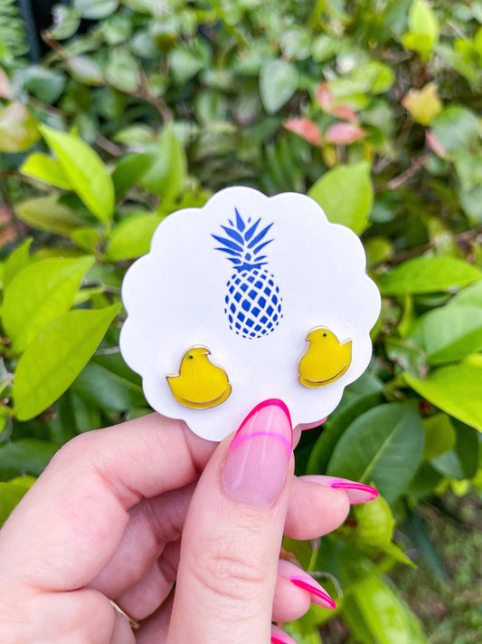 Boucles d'oreilles Poussin jaune