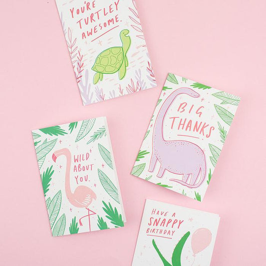 carte de voeux flamant wild about you old english company