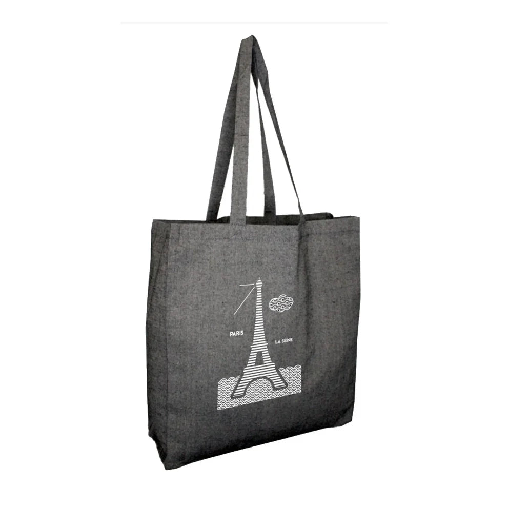 tote bag gris la seine a paris les parisettes PARTOTE5 95572556