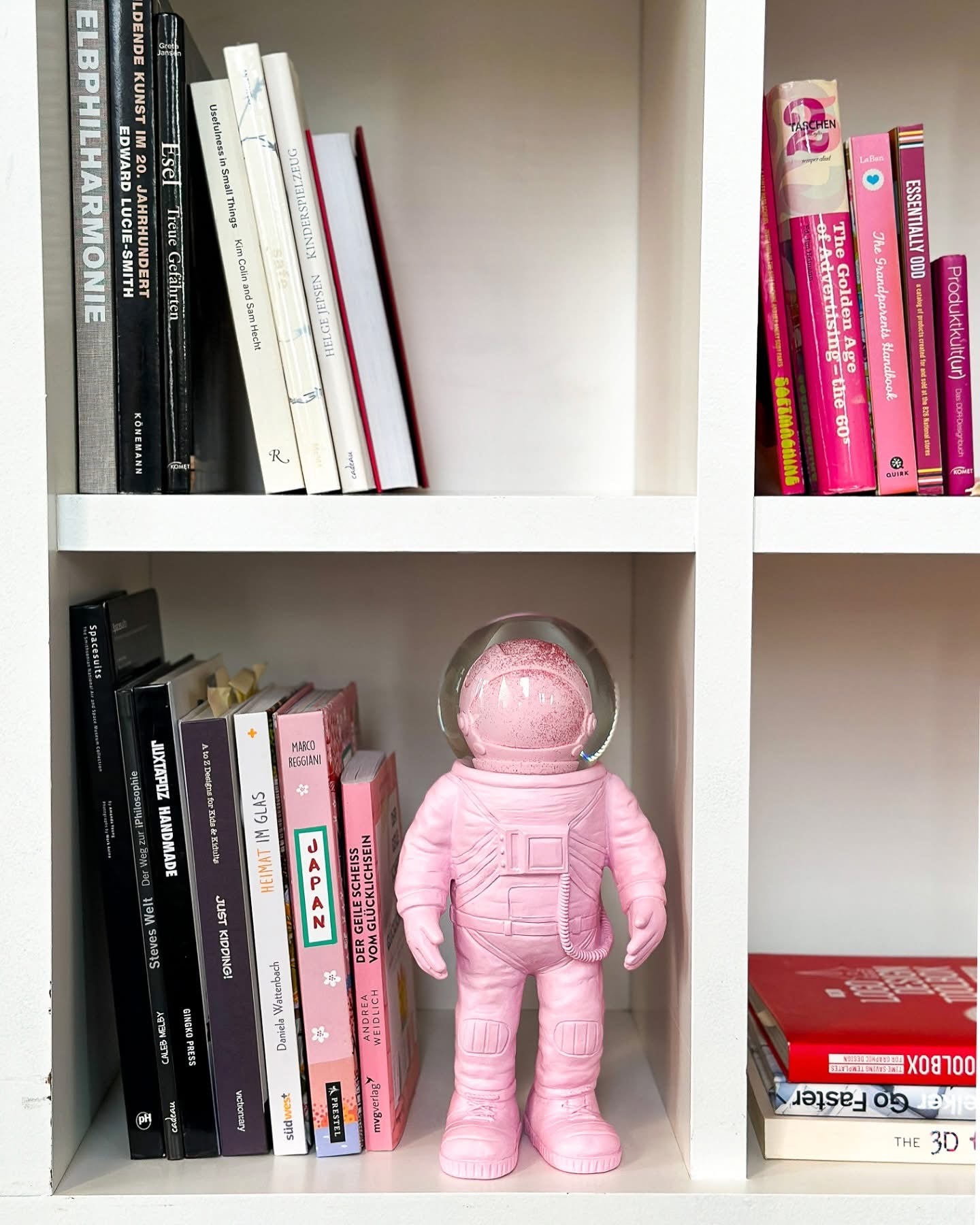 Giant Pink Astronaut Snow Globe