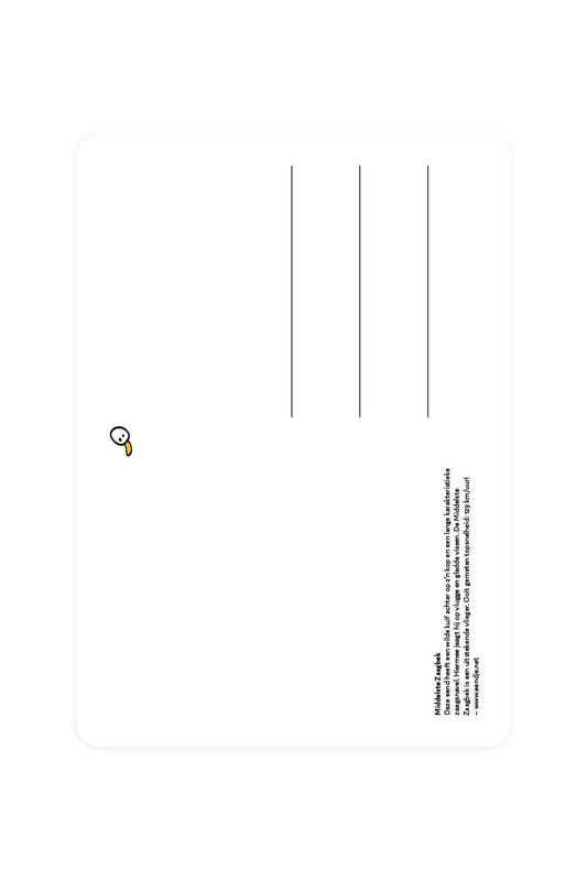 Carte postale avec le scier moyen