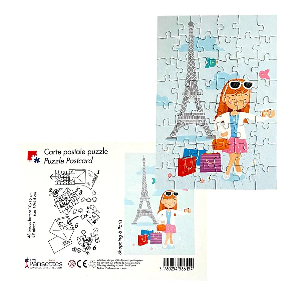 puzzle carte postale paris shopping les parisettes PARPUZ SHOP 3760254566154