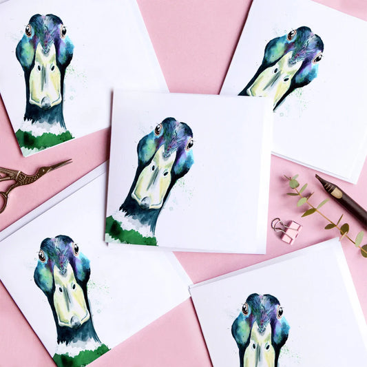 carte de voeux aquarelle canard colvert kate moby