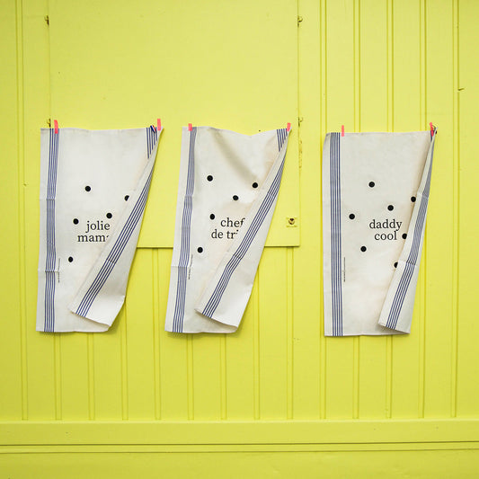 torchon famille daddy cool pied de poule