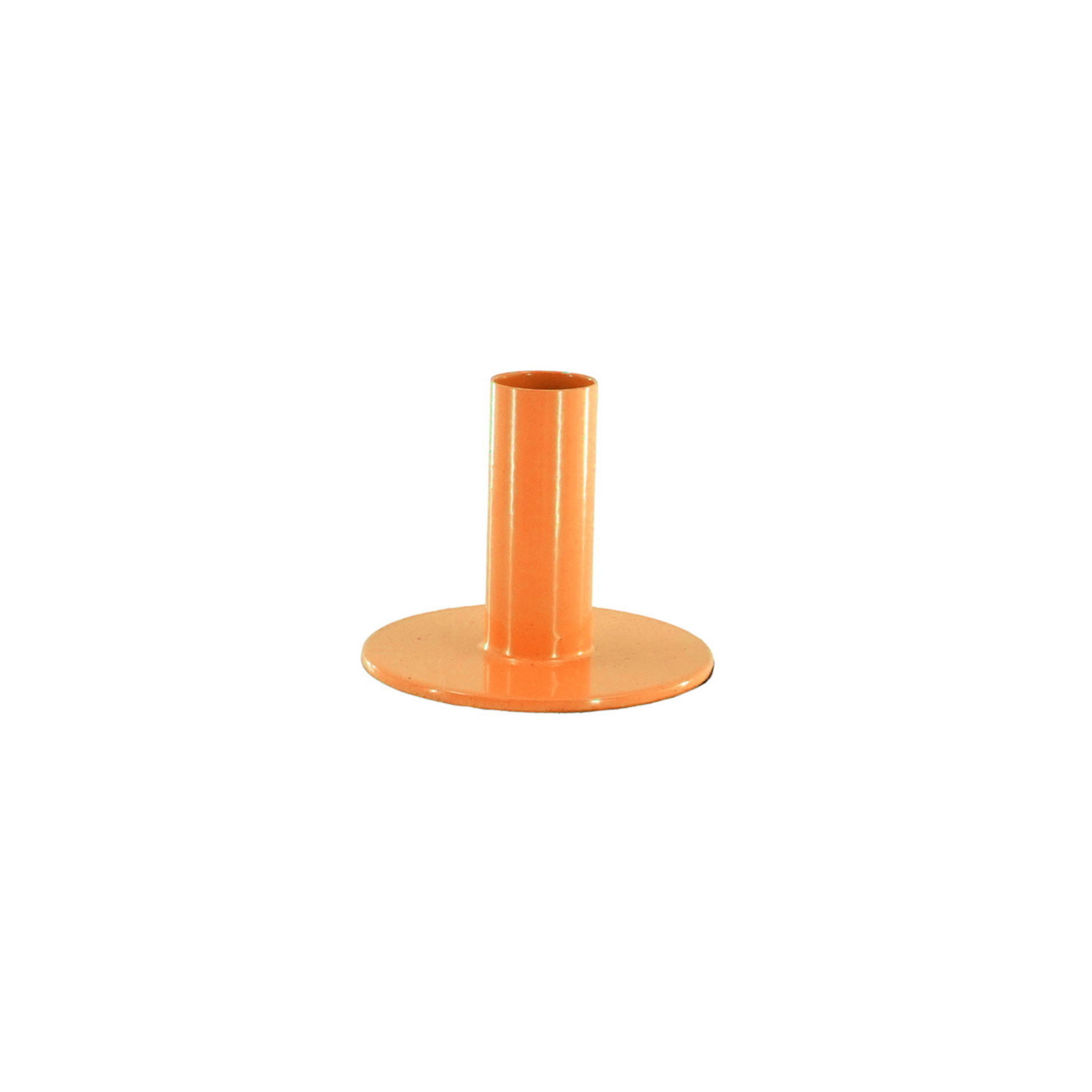 Kerzenständer – Schlicht – Metall – Orange – 8 x 8 x 6,5 cm