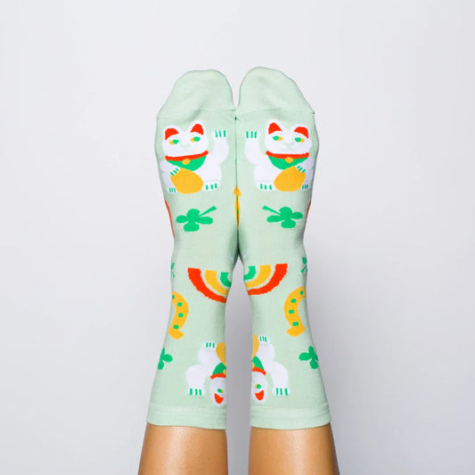 chaussettes porte bonheur yellow owl workshop