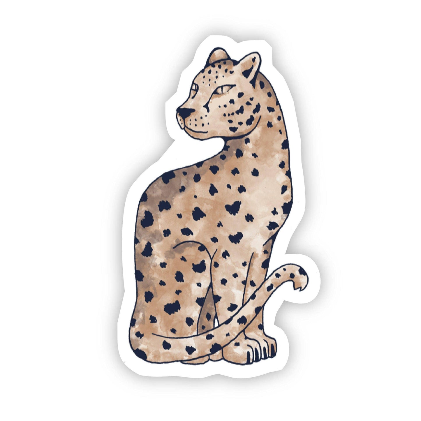 Watercolor Leopard Sticker