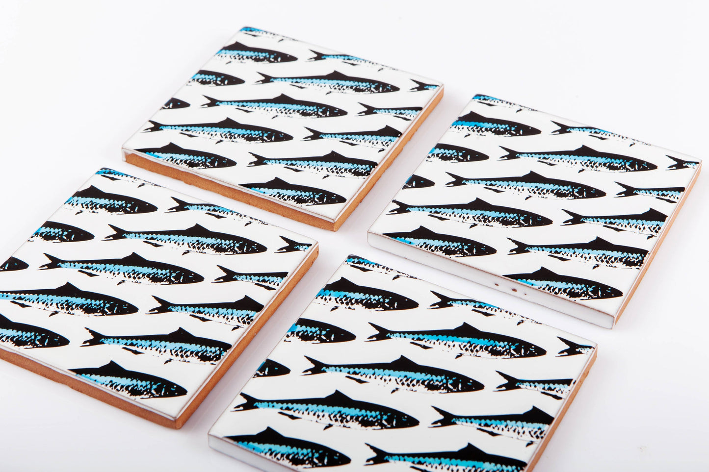 Sardine ceramic coasters