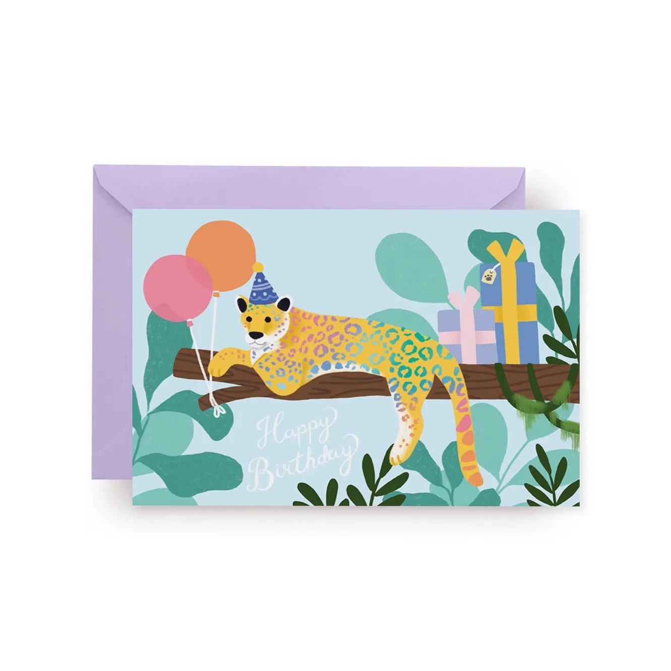 carte d anniversaire leopard arc en ciel hux loves honey GCB032 10529868