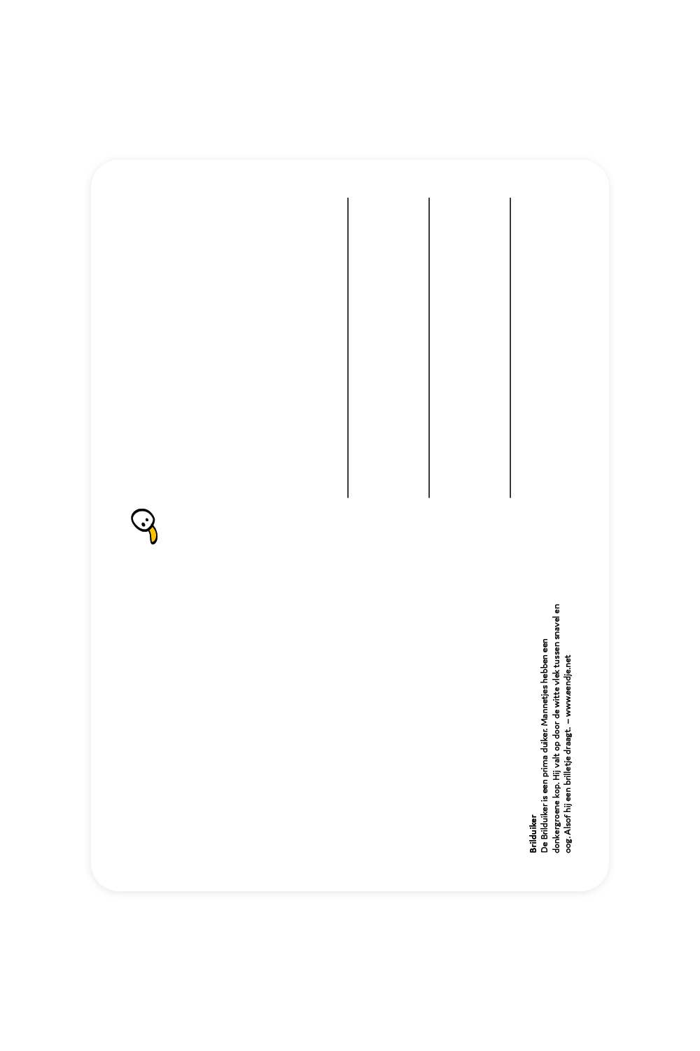 Postcard with Eyeglass Diver