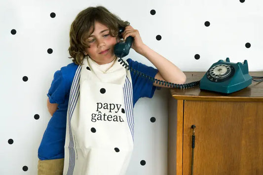 torchon famille papy gateau pied de poule