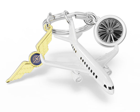 porte cles pilote davion metalmorphose