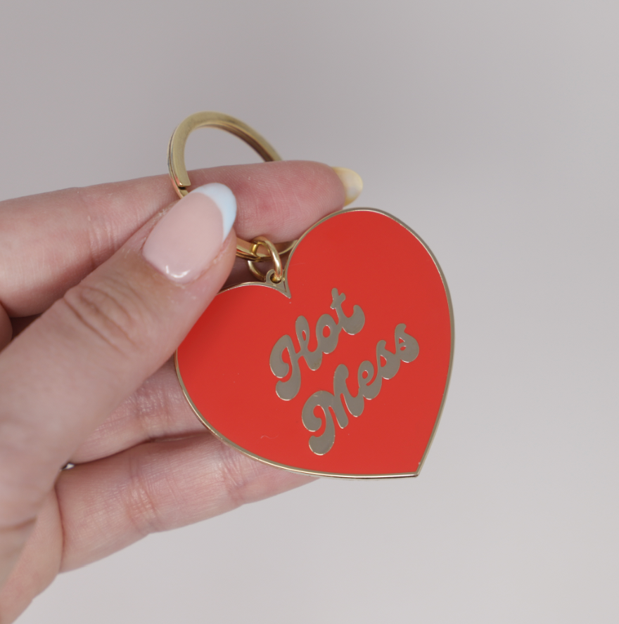 porte cles hot mess made au gold