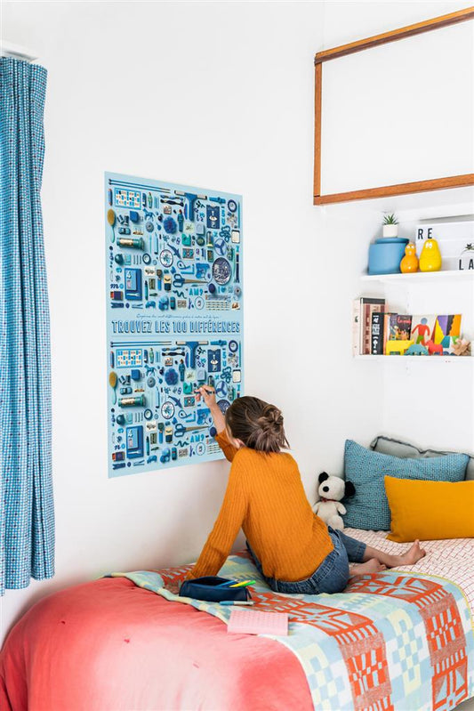 affiche de jeu xl trouvez les 100 differences stratier