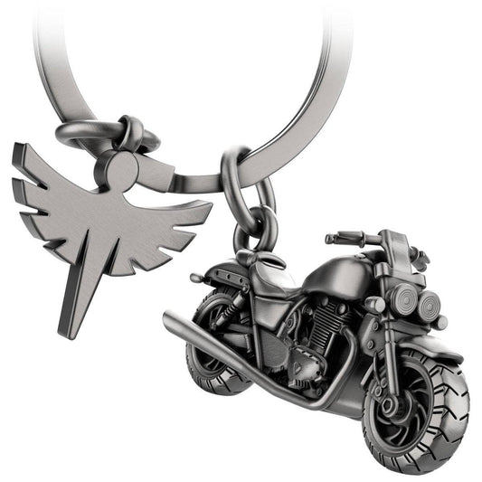 porte cles moto chopper avec ange gardien fabach FABACH_Motorrad_Chopper_schwarz