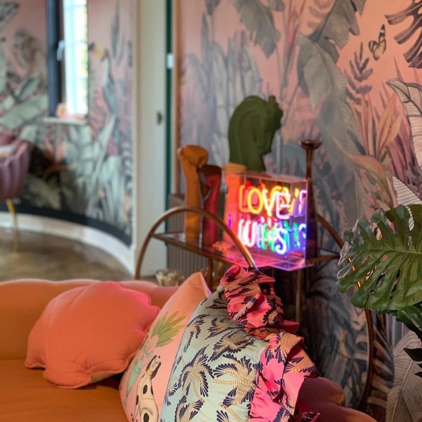 acrylic box neon love wins