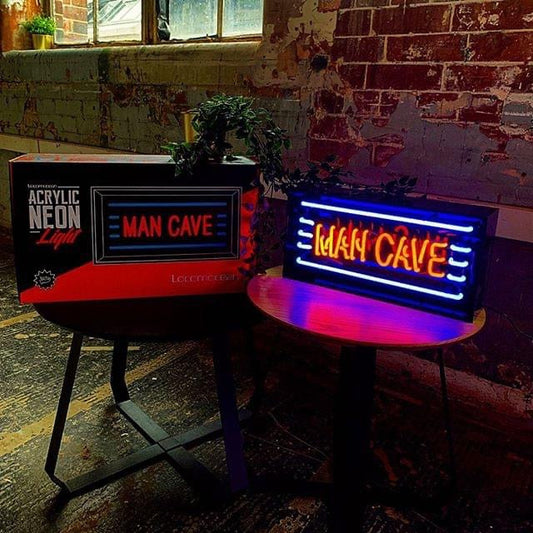 acrylic box neon man cave