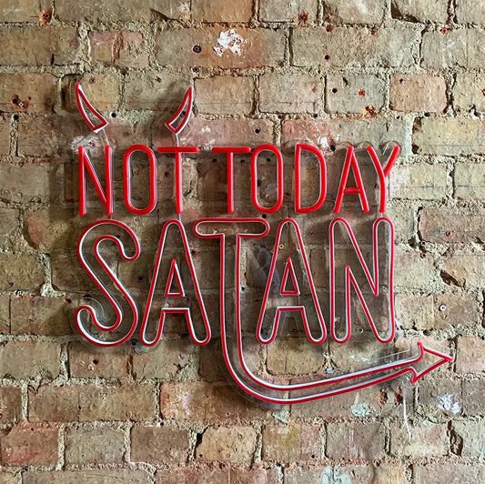 Néon Mural Not Today Satan