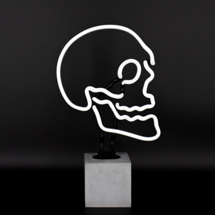 neon concrete base skull