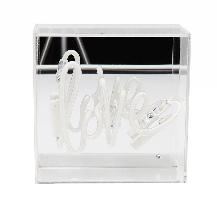 mini acrylic box neon love