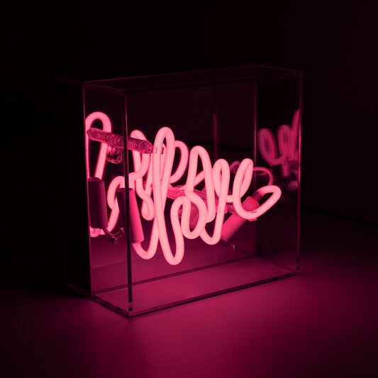 mini acrylic box neon love