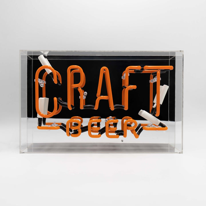 large acrylic box neon craft beer