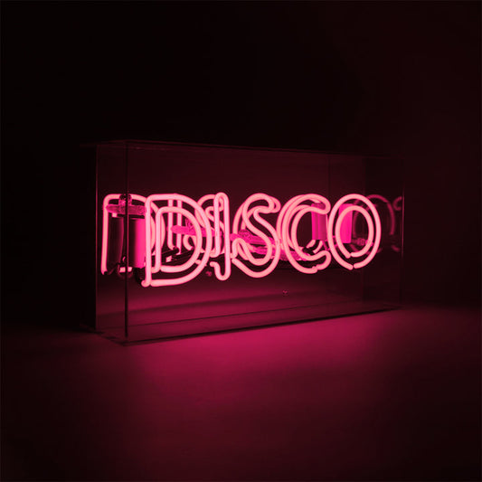 acrylic box neon disco pink