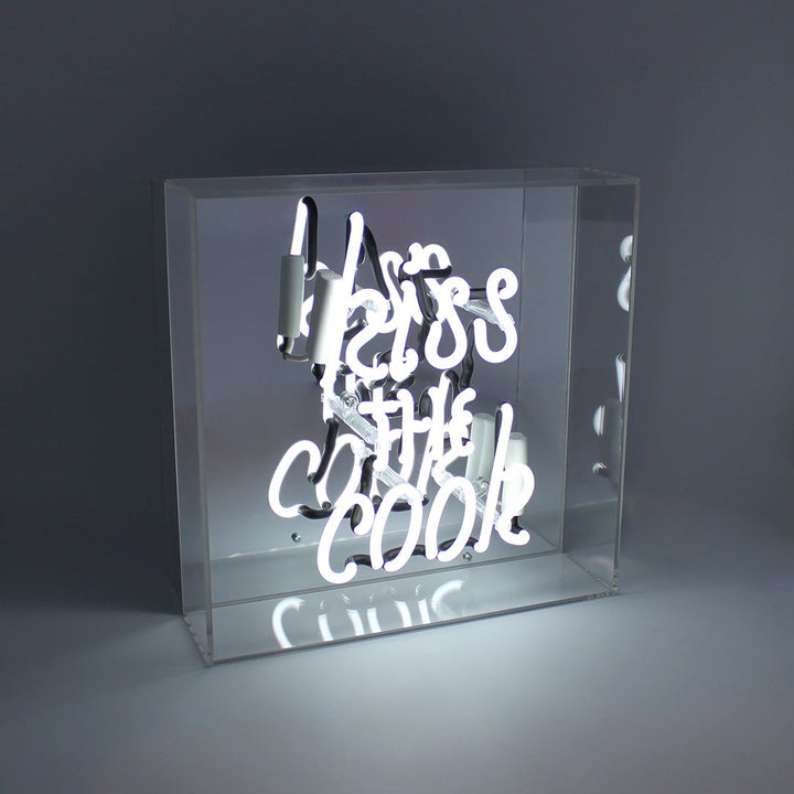acrylic box neon kiss the cook ACBN KTC 5060081504878