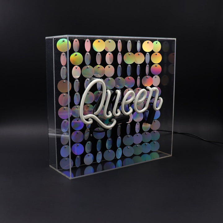 acrylic box neon queen