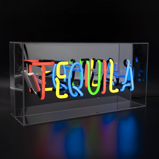 acrylic box neon tequila
