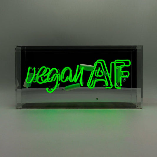 acrylic box neon vegan af