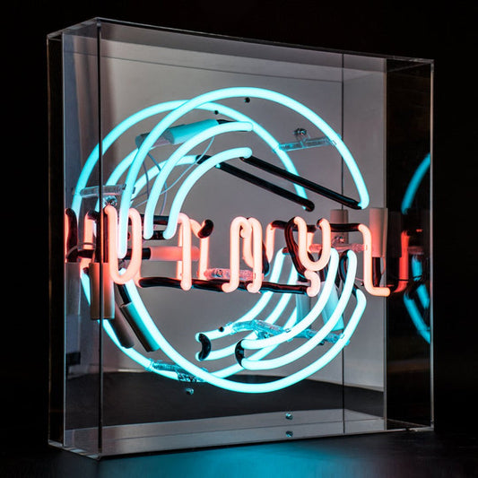 large acrylic box neon vinyl