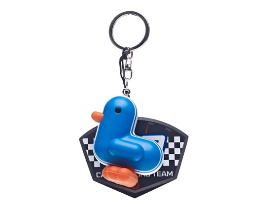 Blue Racer Duck Keychain