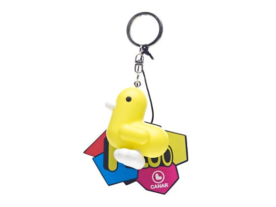 Neon Yellow Duck Keychain