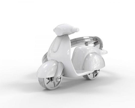 porte cles scooter blanc metalmorphose