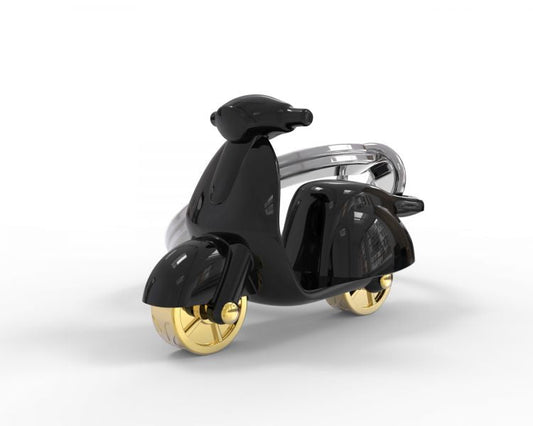 porte cles scooter noir metalmorphose
