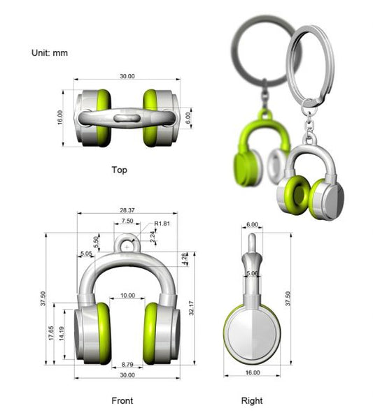 porte cles casque vert metalmorphose