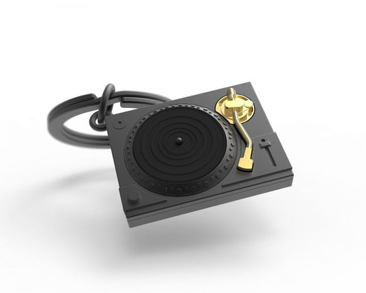 porte cles platine vinyle noire metalmorphose