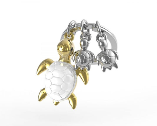 porte cles tortue de mer doree metalmorphose