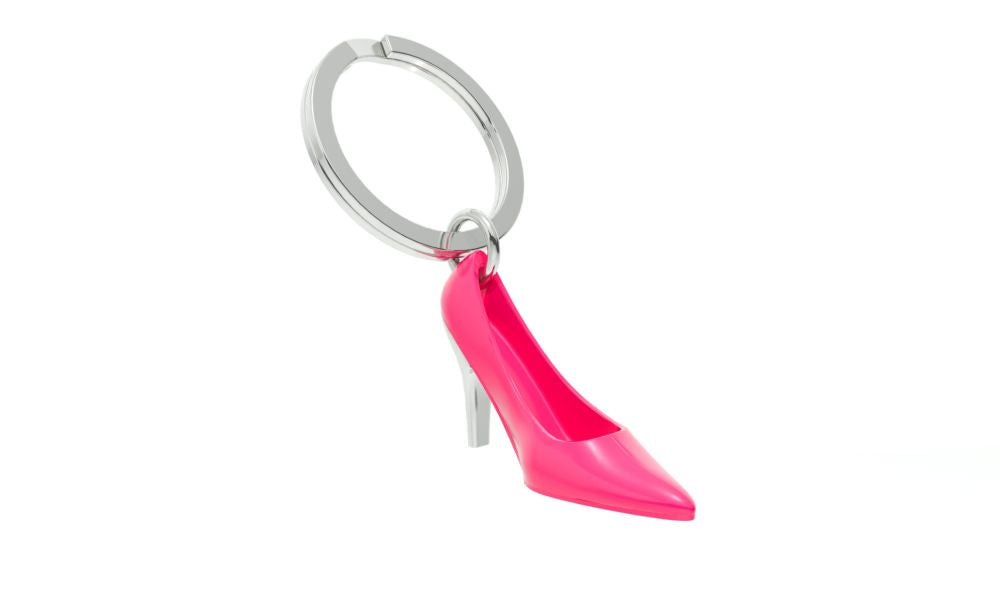 porte cles talon rose metalmorphose