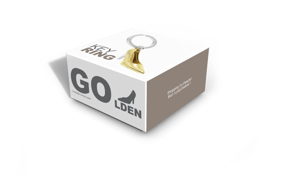 porte cles talon dore metalmorphose
