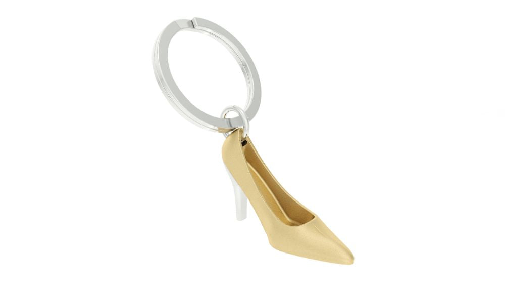 porte cles talon dore mat metalmorphose