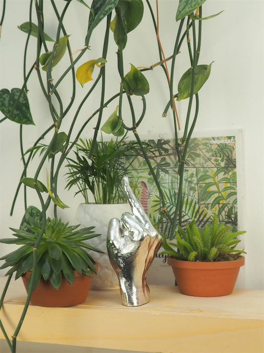 sculpture main f k argente