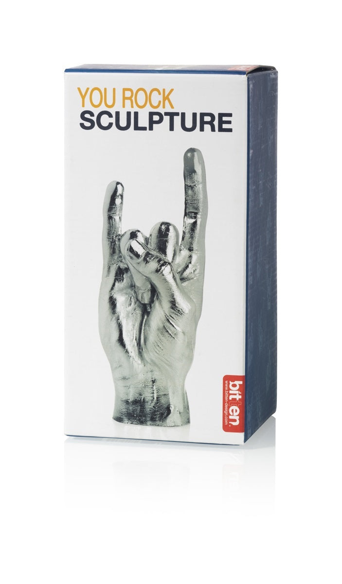 sculpture main you rock argente