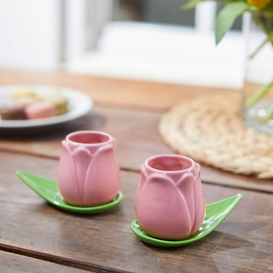 Ensemble de tasses à café Tulipe Rose