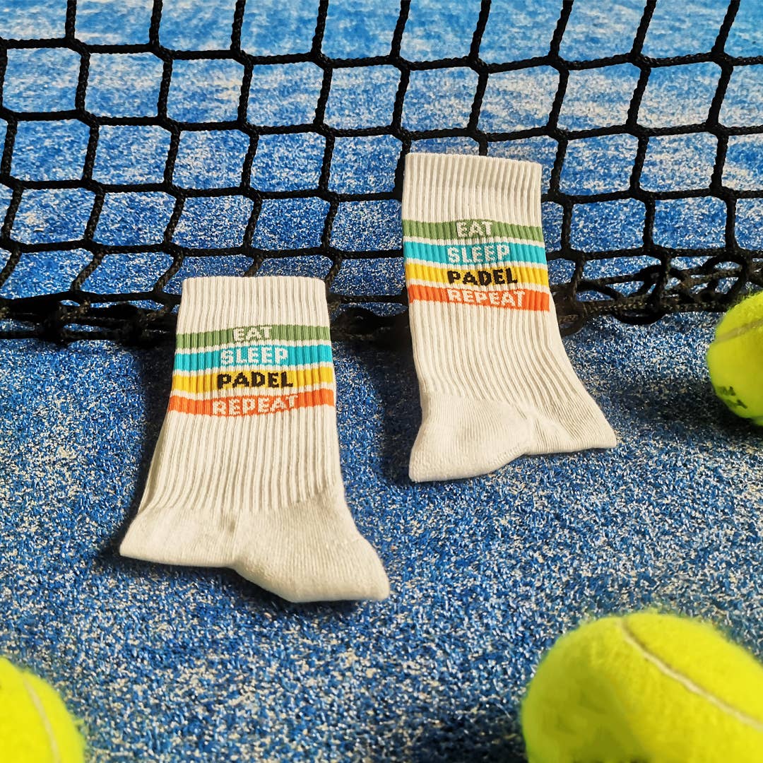 chaussettes eat sleep padel repeat pegada socks