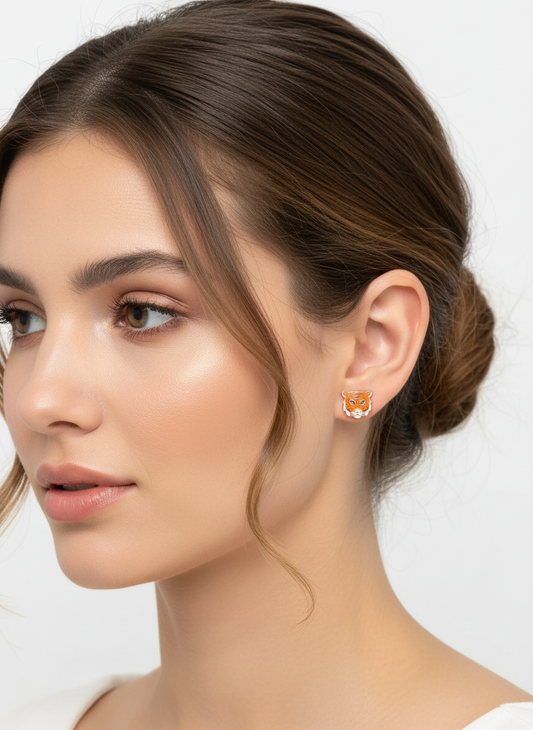 Boucles d'oreilles Tête de Tigre