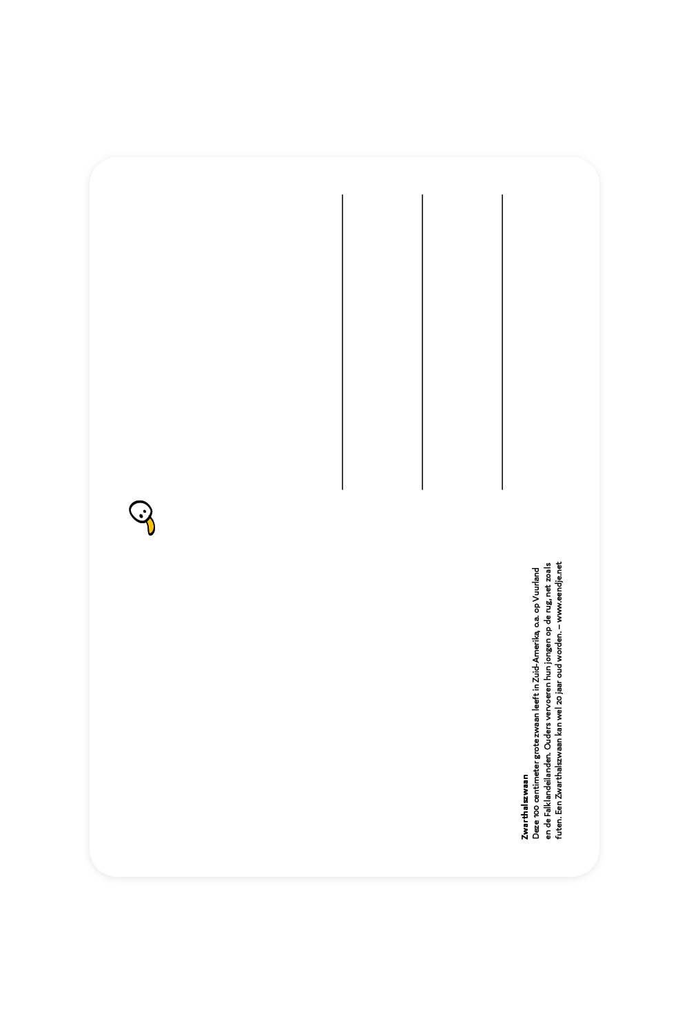 Carte postale avec Zwarthalszwaan