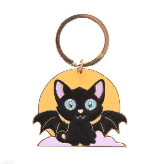 Cat Bat & Moon Keychain
