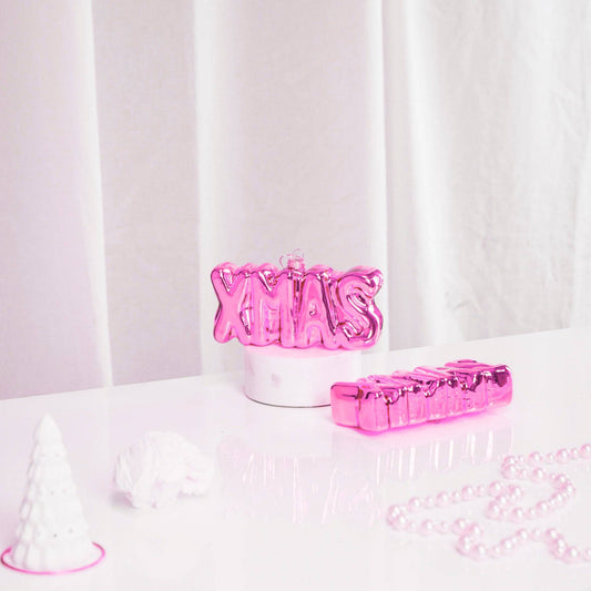 boule de noel xmas rose